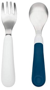OXO Tot Trainings-Gabel/Löffel-Set, Marineblau