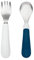 OXO Tot Trainings-Gabel/Löffel-Set, Marineblau