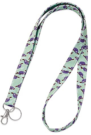 Sloth Gifts Key Lanyard for Women Cotton Fabric Teacher Lanyard ID Holder - Multi - Medium