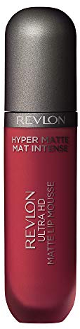 Revlon Ultra HD Matte Lip Mousse, Langhaftender, cremiger Flüssig-Lippenstift in Pflaume / Beere, 815 Red Hot, 5,9 ml