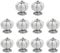Weidu 10er weiß Keramik Schrankknöpfe Möbelgriff Türknauf Schrankgriff Chrome Möbel Möbelgriff Keramik Schublade Schrank Kleiderschrank Garderobe Türknöpfe