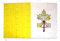 Domina Vatikanische Flagge 150 x 100 cm, winddicht, 115 g/m², mit Kordel oder Karabiner, doppelter umlaufender Naht und Verstärkungsband