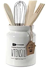 GICOS IMPORT EXPORT SRL Poggiamestoli Porta mestoli Utensili Cucina in Ceramica Home 12 * 12 * 15 cm 784835