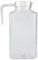 Acrylic Bottle Bottle, Transparent Striped Water Ice Cold Jug Beverage Drink Pitcher with Lid and Handle (1800ml)