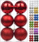 Briful 6PCS 10CM Christmas Baubles, Christmas Tree Decorations Xmas Hanging Ornaments Small Shatterproof Balls for Home Festival Gifts Christmas Decorations