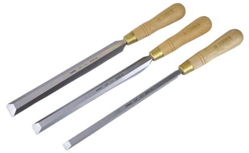Narex Chisels - 8132 Paring Chisel Set of 3 (Natural Handle)