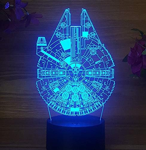 Xdorra Millennium Falke Planet Lampe Star-Wars Geschenk LED Nachtlicht 3D-Dekorative Geburtstagsgeschenk Schlafzimmer Dekor für Freunde Tochter