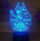 Xdorra Millennium Falke Planet Lampe Star-Wars Geschenk LED Nachtlicht 3D-Dekorative Geburtstagsgeschenk Schlafzimmer Dekor für Freunde Tochter