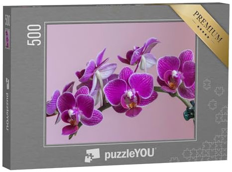 puzzleYOU: Puzzle 500 Teile „Mottenorchidee: Wunderschöne lila Orchidee“ – aus der Puzzle-Kollektion Orchideen