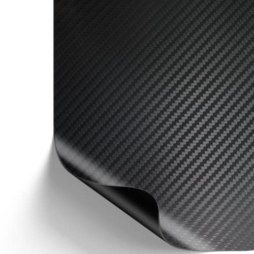 SA ROCA® 23,55 EUR/m² Carbonfolie matt für Auto I Autofolie für Außen- & Innenraum I Car-Wrapping-Folie selbstklebend mit Luftkanälen für blasenfreie Folierung I Schutzfolie