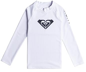 Roxy Whole Hearted UPF 50 Long Sleeve Lycra for Girls 2-7 ERLWR03225, Bright White, 4 Years