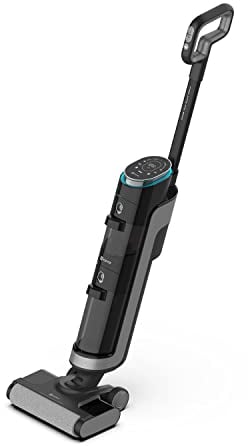 EZVIZ Aspiradora Escoba Sin Cables, Aspirador en Seco y Húmedo Potente, 12000Pa 3 en 1 Inalámbrico Friegasuelos Autonomía 200m² con Batería 4000mAh Aspirador de Mano de Sensor Inteligente, RH1
