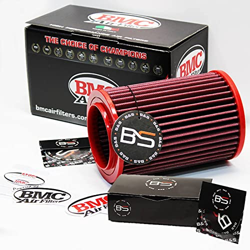 B&S Kit Filtro Aria Sportivo Aspirazione Rigenerabile Lavabile FB643/08 con Profumatore Interni
