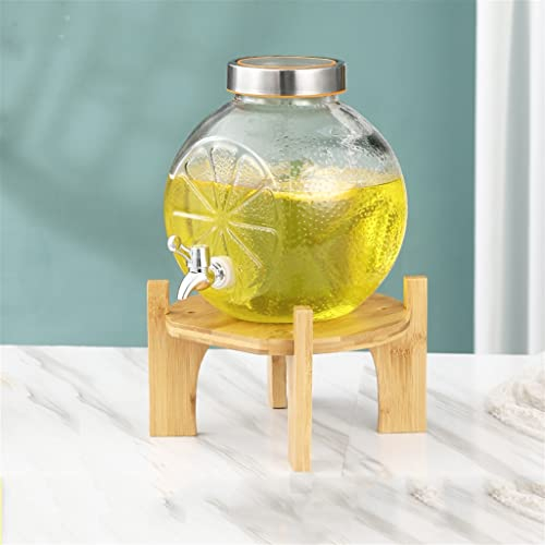 YQBUER Glas Obst Tee Jar Haushalt Kühlschrank Kessel Versiegelte Weinfassgetränk Fass mit Leitungsbierbehälter (Color : A)