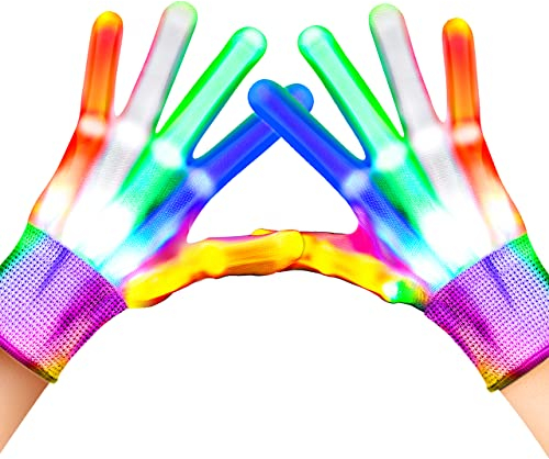 EUCOCO Cadeau Garcon 10 11 12 Ans, Deguisement Halloween Enfant Gant Lumineux Costume Halloween Fille Garcon Jouet 3-12 Anns Deco Halloween Cadeau Enfant 3-12 Ans Fille