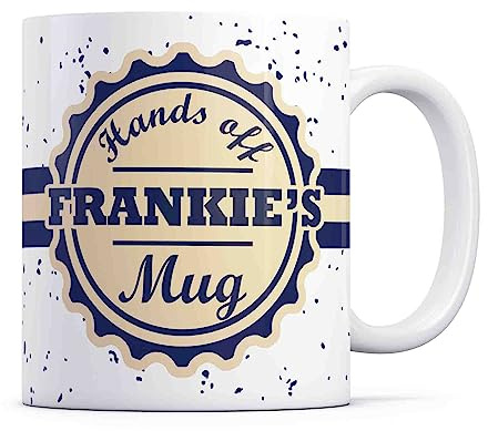 Tazletree Frankie Mug- Hands Off Frankie’s Mug - Funny and Bold Coffee Mug for Frankie’s Personal Space