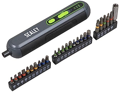 Sealey 4V Cordless Screwdriver with 25pc Bit Set - CP4VSD