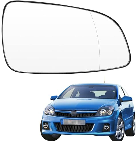 Ruolin Espejo Retrovisor Coche Derecho, Retrovisor Exterior Coche Cristal de Retrovisor Calefactable Compatible con Opel Astra H 2004-2009
