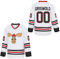 PERC30 Hockey-Trikots #00 Movie Herren genähte Buchstaben und Zahlen S-4XL, Weiss/opulenter Garten, 4X-Groß