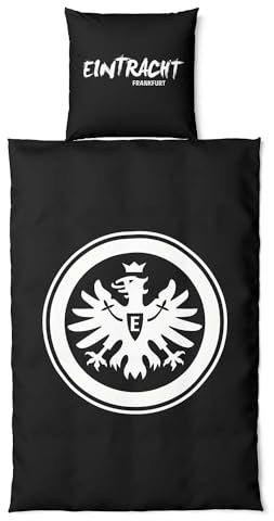 Eintracht Frankfurt Bettwäsche - Glow in The Dark - 2-teilig nachtleuchtend im Jutebeutel SGE