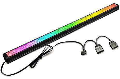YIWENG COOLMOON ARGB Diamond-Like LED Strip Magnetic RGB Light Bar Rainbow PC Case Light Bar with 5V 3Pin ARGB Header Sync Lighting Effect,Dual Side Lighting Strip