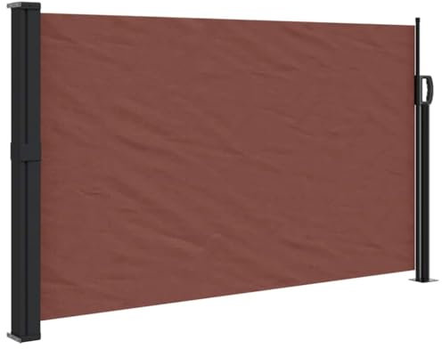 vidaXL Auvent Latéral Rétractable, Brise-Vue de Jardin, Écran de Protection, Écran de Balcon Terrasse Arrière-Cour Extérieur, Marron 120x600 cm