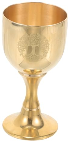 TOPBATHY Coupe À Vin En Laiton Coupe Dorée Carte De Tarot Calice De Divination Calice Dautel Artisanat Décor Religieux