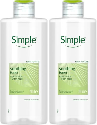 Simple Kind to Skin Soothing Facial Toner 200ml (Pack of 2)