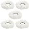 ASelected 5 Pack Mop Head Replacement, 360° Rotating Spin Mop Heads Universal, EasyWring, Round Microfibre Mop Head Refills, Machine Washable, White