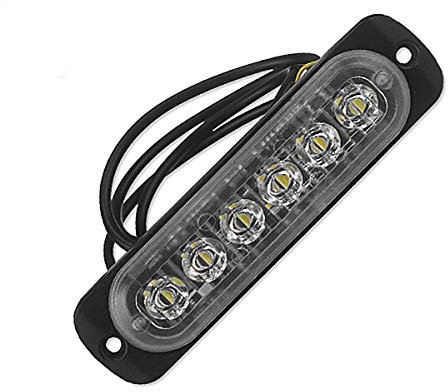 Humanitypd 12V-24V 6LED Luce Flash Emergenza Auto Veicolo Avvertimento Strobe Lampeggiante Blu