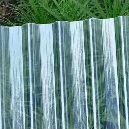 Bitumenwellplatten,Transparente Tageslichtplatten,Dachplatten,UV-Beständige Schuppenplatte,Wellbahn Dachmaterial,1,5mm Regensichere Dachpaneele,für Carport-Gewächshäuser (0.9x1.6m/35x63in,3 Pcs)