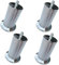 Lot de 4 pieds de meubles en acier inoxydable brossé avec boulons M10, pieds de table réglables, pieds d'armoire de cuisine et de salle de bain, pieds de table basse en verre