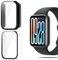 QULLOO 2 Stück Schutzhülle für Xiaomi mi Smart Band 9 PRO Displayschutz,Voller Schutz Hülle,PC Hard Schutzfolie Case Cover für Xiaomi Band 9 PRO mit Displayschutzfolie - Schwarz + Transparent