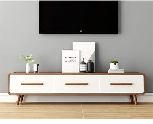 Meuble TV Console multimédia avec tiroirs Supports de télévision Polyvalents à Profil Bas - Meuble TV Console de Rangement Centre de Divertissement Consoles de Jeu Table Basse Table de canap