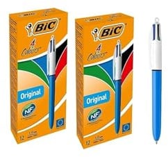 BIC 4 Farben Kugelschreiber Set – 4 Colours Original – 2 x 12er Pack – Ideal für Büro, Home Office & Schule