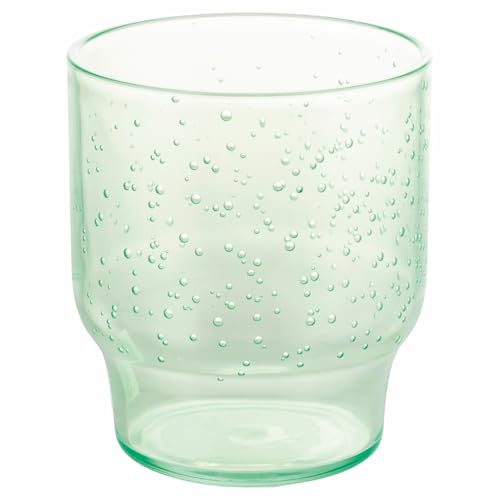 Villa d'Este Home Tivoli 1996 Lot de 6 verres à eau 325 ml bulles vert clair, en plastique MS, Cactus Bubble, Unique