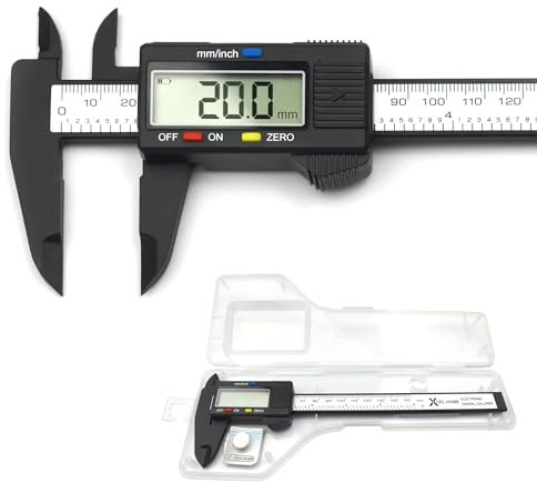 Xcel Home Digital Vernier Caliper 150mm with LCD Display, Electronic Calipers Measuring Tool, Precision Gauge for mm/Inch Reading, Digital Micrometer for Internal & External Measurement