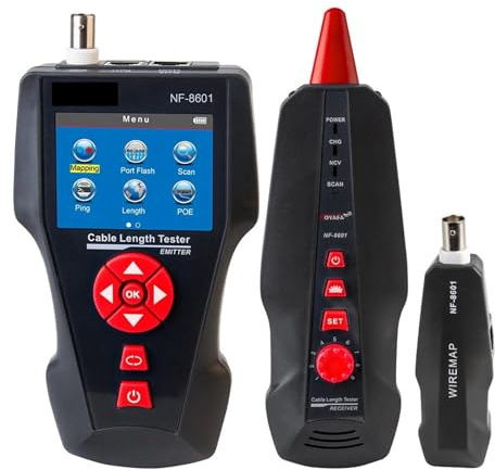 Netzwerkkabeltester NF-8601 Leitungssucher BNC RJ45 RJ11 Cat5 Cat6 Cat7 Lan Ping Poe Längentest Netzwerkkabel-Tracker - Omni-Check