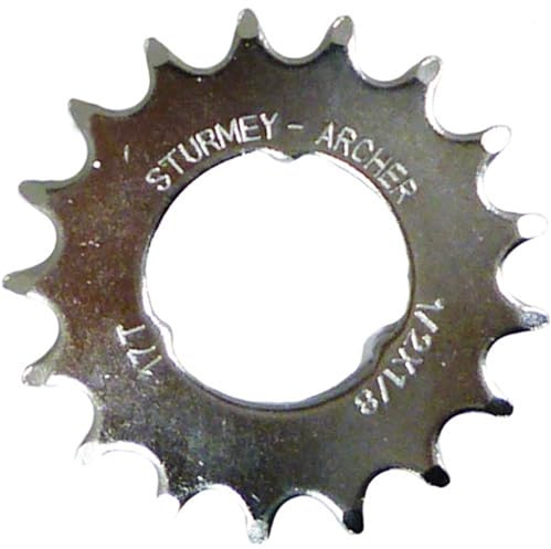 Sturmey Archer Welle montierte Zahnrad 17T Flaches Silber