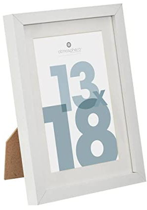 Atmosphera - Cadre photo Manu - bois et verre - blanc - 13x18 cm