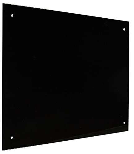 Vivol Tableau en verre - magnétique - Noir 100x100cm