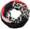 styleBREAKER Damen Loop Schal mit Leoparden Animal Print Muster und Color Blocking Farbflächen, Schlauchschal, Tuch 01016182, Farbe:Rot-Rosa
