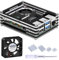 GeeekPi Acrylic Case for Raspberry Pi 4B, with Fan and 4pcs Heatsinks (Black and Clear)