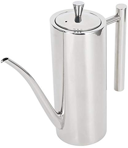 Jeffergarden en Acier Inoxydable Huile d'olive Peut Distributeur Antipoussière Anti-Fuite Pot D'huile Bouteille Conteneur Européen Assaisonnement Pot Outils De Cuisine De Stockage(Queue Droite-0.5L)