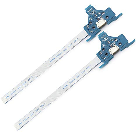 OTOTEC Lot de 2 cartes d'interface JDS-001 et câble ruban 14 broches, compatible avec manette sans fil PS4 V1 CUH-10XX