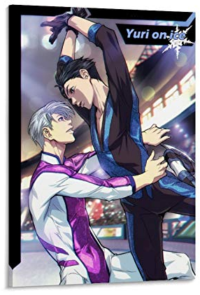 weqwe Anime Yuri on Ice 3 Poster, dekoratives Gemälde, Leinwand, Wandkunst, Wohnzimmer, Poster, Schlafzimmer, Malerei, 50 x 75 cm