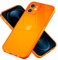 NALIA Clear Neon Cover compatible with iPhone 12 Case, Transparent Colorful Silicone Bumper Protective See Through Skin, Slim Shockproof Mobile Phone Protector Flexible Rugged Soft Back, Color:Orange