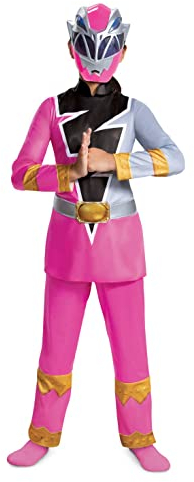 Disguise Offiziell - Power Rangers Kostüm für Kinder, Rosa, Dino Fury, Größe M