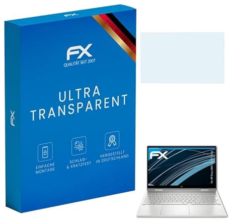 atFoliX Schutzfolie kompatibel mit HP Envy x360 15-ed1779ng Folie, ultraklare FX Displayschutzfolie (2X)
