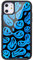 MAYCARI Aesthetic Blue Funny Face Printed Phone Case for iPhone 11 Pro Max, Hard Back Case with Soft TPU Bumper for Girls Boys Children Protective Phone Case for iPhone 11 Pro Max